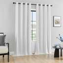 Joydeco White Blackout Curtains 72 Inches Long, Short Blackout Curtains 2 Panels Sets for Bedroom Living Room, Room Darkening Drapes 72 Inches Long Solid Drapes for Windows with Grommets