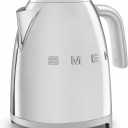 SMEG 50's Retro Style Electric Water Kettle with Automatic Shutoff, Removable Base, and Water Indicator, KLF03SSUS, Polished Stainless Steel (Chrome)