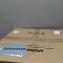 VOLISUN Low Profile Ceiling Fans with Lights and Remote, 19.7in Farmhouse Ceiling Fans with Light Flush Mount, 3000K-6500K Dimmable Fandelier LED Fan Light, Bladeless Ceiling Fans for Bedroom (Walnut)