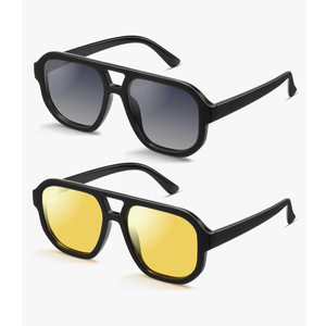 livho Trendy Polarized Square Aviator Sunglasses Women Men Square Eyewear Frame, Retro Sun Glasses for Women Men 2025 Shades