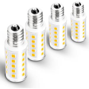 Dimmable E12 LED Bulb Himalayan Salt Lamp 4W, Equivalent 15W 40W, 400lm 2700K Warm White AC120V S6 C7 E12 Candelabra Base for Night Light Chandeliers Christmas Light Candle Lamp Dryer Bulbs, 4 Pack