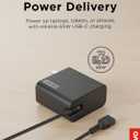 Lenovo USB-C 65W Wall Charger - PD 3.0 - Power Adapter for Laptop, Tablet, Notebook, USB-C Compatible Devices - Slim, Light and Portable with 6.5 Foot Cable - Black