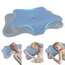 Memory Foam Pillows, Cervical Pillow for Neck and Shoulder Pain Relief, Ergonomic Contour Bed Pillow, Soft for Side Sleep Stomach Sleeping and Back Sleeper (Queen Size-24.8''Lx14.96''Wx5.78''H, Black)