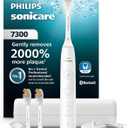 Philips Sonicare 7300 Series Electric Toothbrush - Next-Generation Sonicare Technology, Pressure Sensor, 12 Brushing Settings, SmarTimer, BrushPacer, 21-Day Runtime, Travel Case, White, HX7420/07