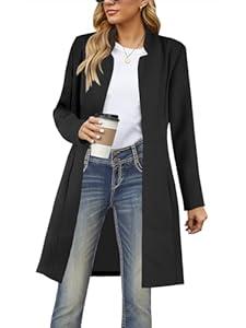 Grlasen Womens Wool Blend Long Pea Coats Jackets, Small