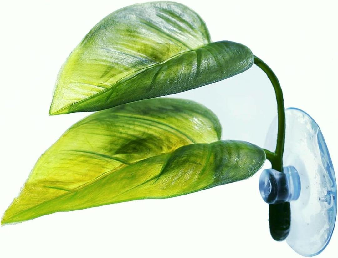 Betta Fish Leaf Pad Simulating The Natural Habitat for Betta Spawning Grounds Breeding Resting Bed Plastic Suction Cup (1 Pcs)