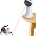 TBTeek Cat Toy, Automatic Motion-Activated, 5 Fun Patterns, 4 Speed Modes, Adjustable Light Angles, Random Rotating Trajectory, Rechargeable (White)