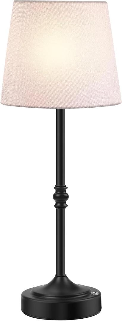 Swinerton Cordless Lamp Rechargeable LED Table Lamp, 5000mAh Battery Operated, 3 Level Brightness, Portable Night Bedside Lamp, Ambient Desk Light for Home Decor, Patio, Restaurant, Dinning (1 Pack - 16.3 inch, Black)