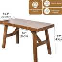 SwallowLiving Handcrafted Solid Wood Bench, 30" - Farmhouse-Style Entryway Seating for Living & Dining Room, Rustic Design, Natural Finish