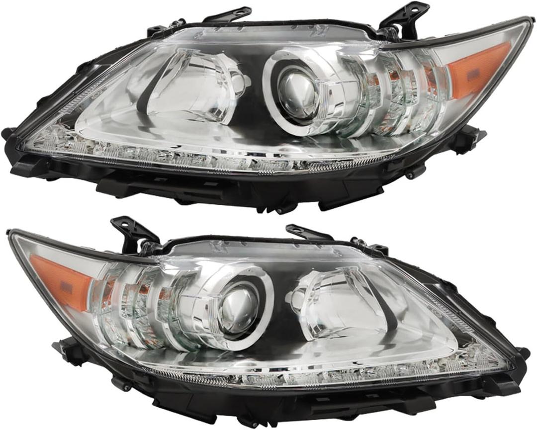 Silscvtt Headlights Assembly Replacement for Lexus ES300h ES350 2013-2015 HID/Xenon Headlamp Driver and Passenger Side