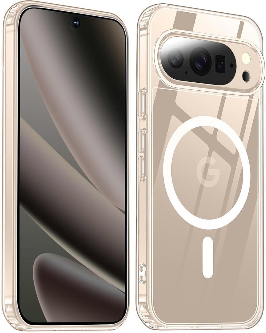 PITCHESSY for Google Pixel 10 Pro XL Case, [Compatible with Magsafe] Military-Grade Protection & Anti-Yellowing, Magnetic Phone Case for Google 10 Pro XL Released 2025-6.8", Clear