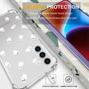 Compatible for Samsung Galaxy S24 Plus & S25 Plus Case for Women Cute Phone Funda Clear Design, S24+ / S25+ Cases Transparent Cool Kawaii Protective,Lovely Ghosts Halloween Hallowmas