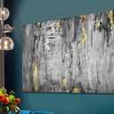 Kureful Large Abstract Canvas Wall Art Black and Grey Artwork 29"x58" Large Painting Canvas Wall Art for Living Room Wall Office Decor (30x60)