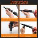 Rivet Gun Adapter Kit with Handle Grip Riveter Drill Attachment Riveting Hand Tool Insert Nut for Cordless Electric Power Drill