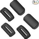 YONZEE 5-Pack Silicone Car Seat Belt Buckle Covers – Anti-Scratch, Noise Reduction & Buckle Protection – Universal Fit for Cars, SUVs, Trucks (Black)