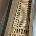 Bamboo Clothing Garment Rack 7 Tier Storage Shelf Coat Clothes Hanging Rack, Portable Wardrobe Closet Organizer With Top Shelf, Shoe Storage Shelves for Bedroom (Natural - 51.18 in)