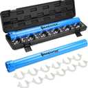 Inner Tie Rod Removal Tool, Master Inner Tie Rod Tool Set with 12 Crowfoot Adapters & 1/2 Inch Drive Tube for Tie Rods Remove & Install (Blue)
