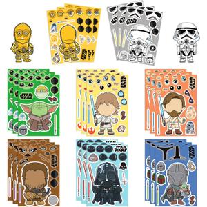 24 Sheets Make a Face Star War Stickers for Teens, Make Your Own Stickers for Teens Crafts Party Favor, Rewards, Art Craft, Birthday Gift (Star war)