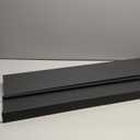 35.4 Inches Long Floating Shelves Wall Mounted, 2 Set Modern Black Wall Shelf for Bedroom, Nursery Book Shelf with Lip, Picture Ledge Shelf for Decor Living Room Bathroom Kitchen- Black