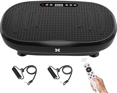 Vibration Plate Exercise Machine, Vibrating Plate for Lymphatic Drainage, Shake Plate Whole Body Vibration Plate Platform, Fitness Equipment for Weight Loss Fat Burner for Women Men (Black)
