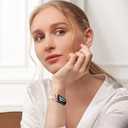 Bling Metal Band Compatible with Fitbit Charge 6/ Charge 5 for Women, Dressy Bracelet Jewelry Watch Band for Fitbit Charge 6 Fitness & Health Tracker