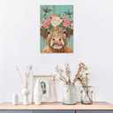 Great Jigsaw Puzzles for Adults 300 Pieces Rustic Highland Cow with Hummingbirds and Blossoms Puzzles for Adults Toys Gift Family Decoration Kids Puzzle, 15x10