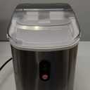 Antarctic Star Nugget Ice Maker Countertop with Soft Chewable Ice, Portable Sonic Ice Maker with Basket and Scoop, Removable Top Cover, Auto-Cleaning for Home/Party/RV/Camping (Stainless Steel Silver) (34Lbs/24H)