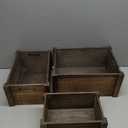 Large Vintage Brown Wooden Crates For Storage,Nesting Handmade Solid Wood Vintage Black Wood Storage Boxes.Storage Crates For Organizing.