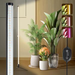 Atmel Grow Lights for Indoor Plants, 4FT Full Spectrum 243LED Plant Light with Stand & Timer, 3 Adjustable Modes for Growing, Flowering, Indoor Gardening, Greenhouse, Office