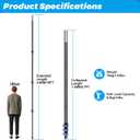 DOBEN Carbon Fiber 16FT Adjustable Telescopic Pool Pole with Quick-Release Lock - Compatible with Skimmer Nets, Brushes & Vacuums