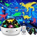 PIKOY Dinosaur Toys Night Light Projector, 93 Lighting Mode Baby Sensory Toys 6-12 Months,360° Rotate Kids Sensory Toys for Autism,Dimmable+Timer+Remote 1 Year Old Boy Gifts 1 Year Old Girl Gifts