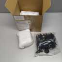 15 Pcs Lighted Ceramic Halloween Village Accessories Set Spooky Houses Miniatures Include 3 LED Ceramic Halloween Haunted Houses 2 Birch Tree 8 Pine Tree and 2 Streetlamps Tabletop Ornament for Table