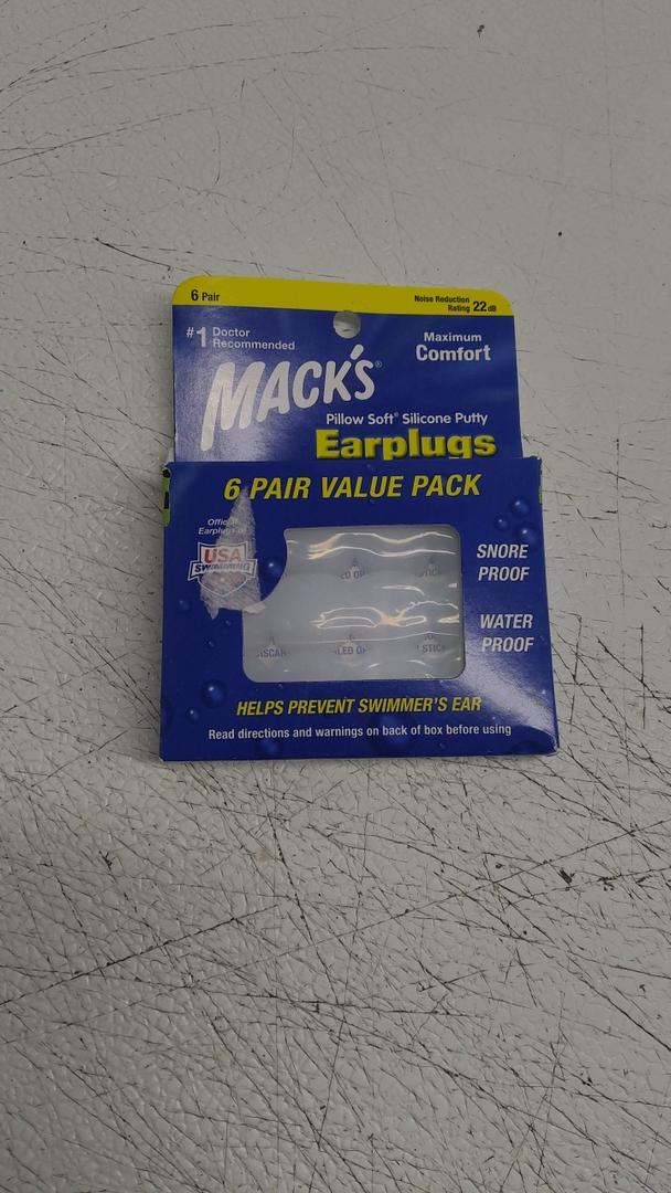Mack's Pillow Soft Silicone Earplugs, Value Pack - The Original Moldable Silicone Putty Ear Plugs for Sleeping, Snoring, Swimming, Travel, Concerts and Studying, 6 Pair