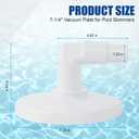 SP11071 Pool Skimmer Vacuum Plate for Hayward Swimming Pool Skimmer SP1089 - Skim Vac 1 1/4 and 1 1/2 Combo Hose Elbow Adapter Exact Replacement for 7-1/4" Above Ground Skimmer Vacuum Plate