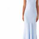 Women Floral Tube Maxi Dress with Scarf Summer Strapless Tube Bodycon Mesh Layer Cocktail Party Wedding Guest Dress, XS