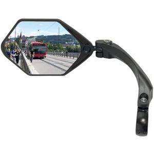 Hafny NEW Handlebar E-Bike Mirror, Large Surface Mirror, HD Automotive Grade Glass, Safe Blast-Resistance, Cycling, (HF-M904-FR01B) (Anti-glare Blue Glass Left)