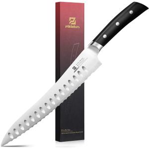 Resharpenable Bread Knife, 10 Inch Multifunction Serrated Knife for Homemade Bread, Razor Sharp Sourdough Slicing with Innovative Wavy Edge for Efficient Cutting, Baking & Wedding Gifts (Black)