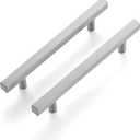 Ravinte 3 Pack 7.38 Inch Square Cabinet Pulls Brushed Nickel Stainless Steel Kitchen Drawer Pulls Cabinet Handles 7-3/8Length,5 Hole Center