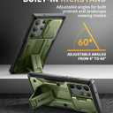 TONGATE for Samsung Galaxy S23 Ultra Case, [Built-in Slide Camera Cover & Screen Protector] [2 Front Frame] Military Grade Shockproof S23 Ultra Phone Case with Kickstand & Belt-Clip 6.8", Green