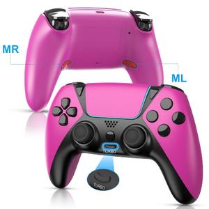 PS5 Wireless Controller No Drift Gamepad with Back Paddles, Turbo, 6-Axis Gyro, Dual Vibration, 1200mAh Battery