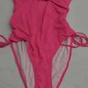Aleumdr Women's Ribbed One Piece Swimsuit Tummy Control High Cut Bathing Suit Sexy V Neck Criss Cross Monikini, XL