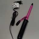 DAN Technology 1/2 Inch Curling Iron 13mm Small Ceramic Curling Wand with Adjustable Temperature Dual Voltage for Tight Curls Short Hair and Ringlets (Pink)