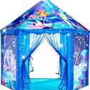 Princess Mermaid Kids Play Tent - Large Playhouse for 3-12 Year Old Girls, Indoor Outdoor Castle Toy for Toddlers, 55'' x 53'' (DxH)