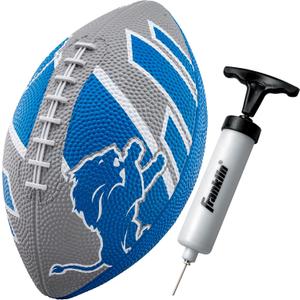 Franklin Sports NFL Team Footballs - Rubber Youth Mini Balls for All Teams - Kids 8.5" Football + Air Pump Sets - Official NFL Licensed