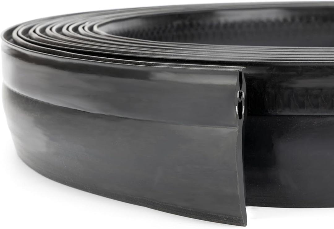 Qagea 018-546 RV Slide Out Clip Rubber Seal Weather Stripping with 2 Wiper is Suitable for RV Camper Door Window Channel (35 Ft)