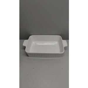 MALACASA 4.4 QT Baking Dish, 9x13 Large Casserole Dish for Oven, Ceramic Baking Pan, Rectangular Lasagna Pan Deep with Handles for Baking, Durable Microwave Oven Safe, Wedding Gift,White, Series BAKEBAKE