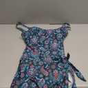 Eomenie One Piece Swimdress Swimsuits for Women Tummy Control Swim Dresses Skirt Bathing Suit (Large, Deep Green, Floral Printed)