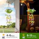 Colorful Solar Butterfly Lights for Spring & Summer Garden, 2 Pack Hanging Lights with Fluttering Butterflies & Flowers, IP65 Waterproof Outdoor String Lights for Patio, Birthday & Kids Play Area