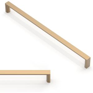 10 Pack Champagne Bronze Cabinet Pulls 10 Inch(254mm) Kitchen Cabinet Handles Solid Zinc Alloy Cabinet Hardware Drawer Pulls (10" Hole Center)