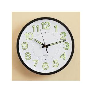 Glow in Dark Wall Clock, 12 Inch Luminous Shiny Large Garden Clock Silent Quartz Movement Waterproof Outdoor Clock Decoration Outside Clock